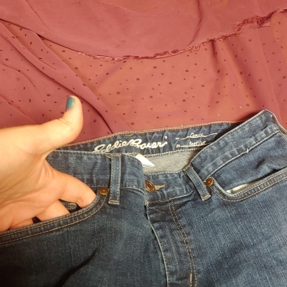 Eddie Bauer Curvy Boot Cut Denim Jeans - Picture 2 of 5